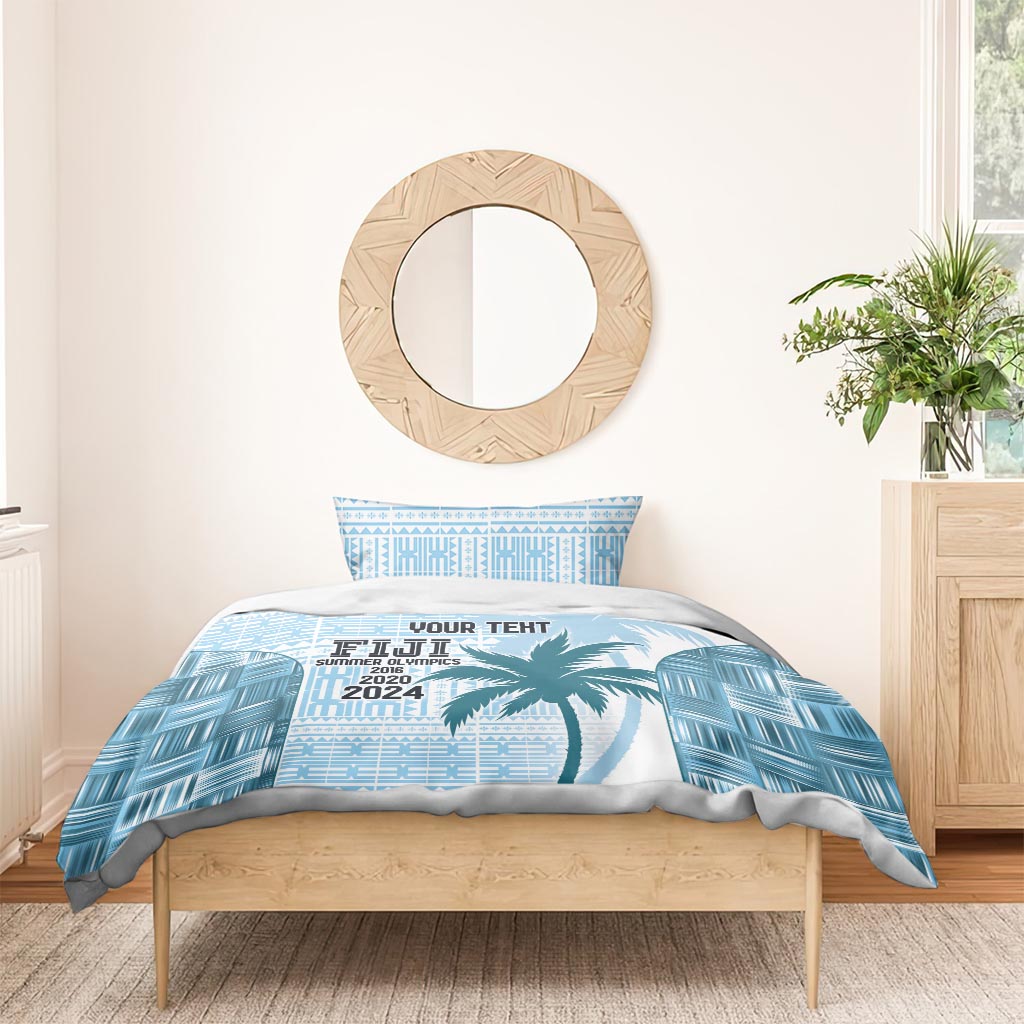 Custom Fiji Rugby Bedding Set History Champions World Cup 7s - Bllue