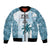 Custom Fiji Rugby Bomber Jacket History Champions World Cup 7s - Bllue