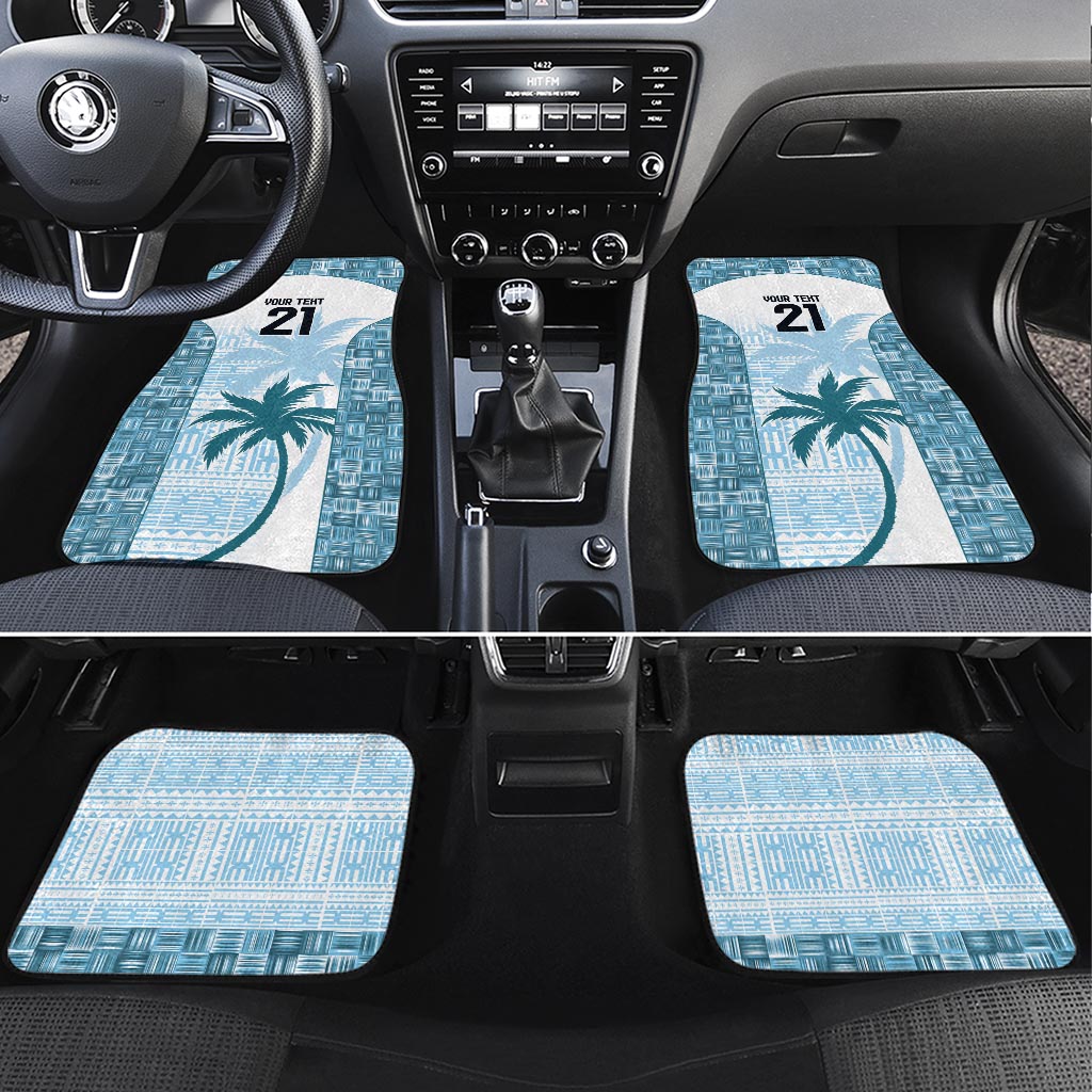 Custom Fiji Rugby Car Mats History Champions World Cup 7s - Bllue