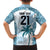 Custom Fiji Rugby Family Matching Long Sleeve Bodycon Dress and Hawaiian Shirt History Champions World Cup 7s - Bllue