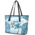 Custom Fiji Rugby Leather Tote Bag History Champions World Cup 7s - Bllue