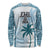 Custom Fiji Rugby Long Sleeve Shirt History Champions World Cup 7s - Bllue