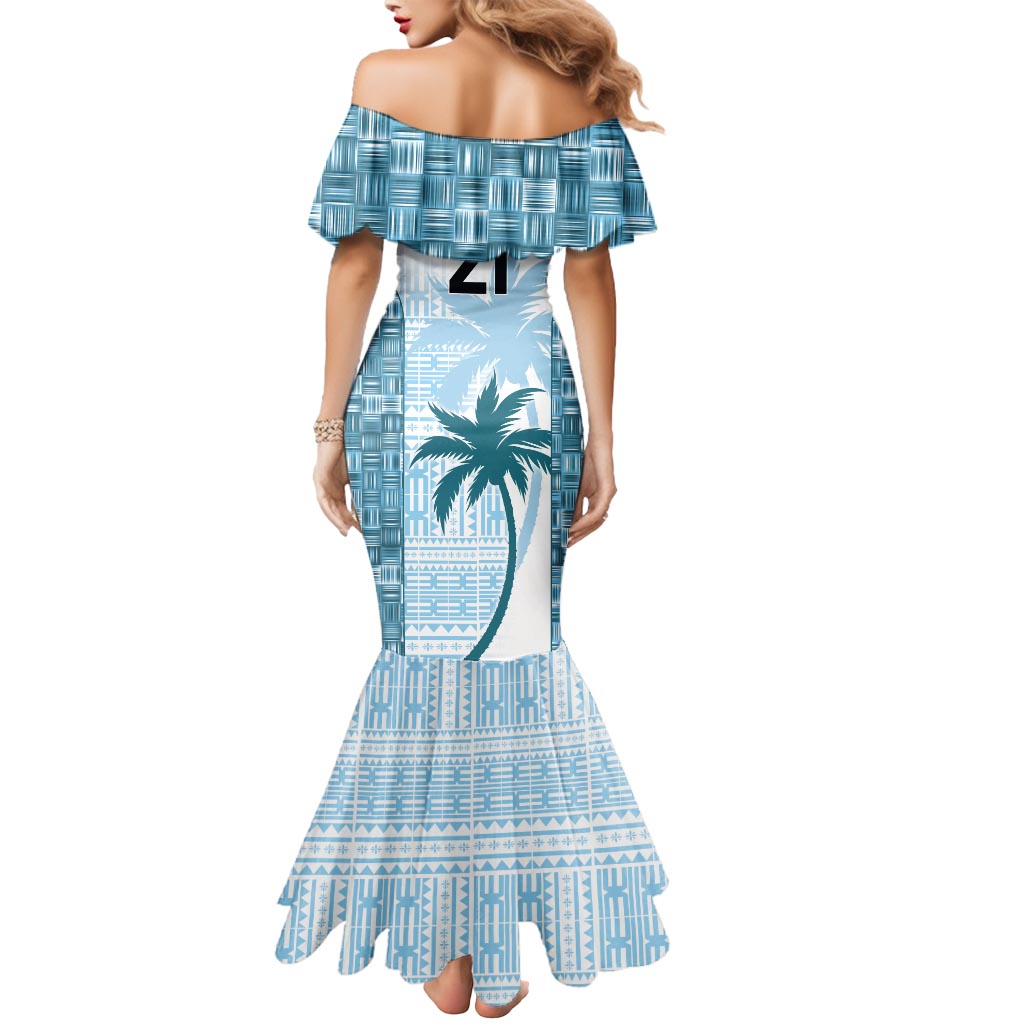 Custom Fiji Rugby Mermaid Dress History Champions World Cup 7s - Bllue