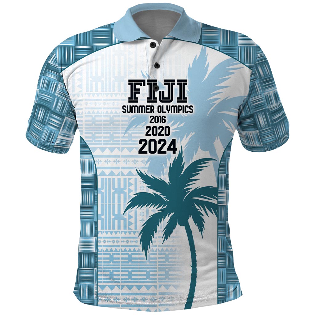 Custom Fiji Rugby Polo Shirt History Champions World Cup 7s - Bllue