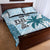 Custom Fiji Rugby Quilt Bed Set History Champions World Cup 7s - Bllue