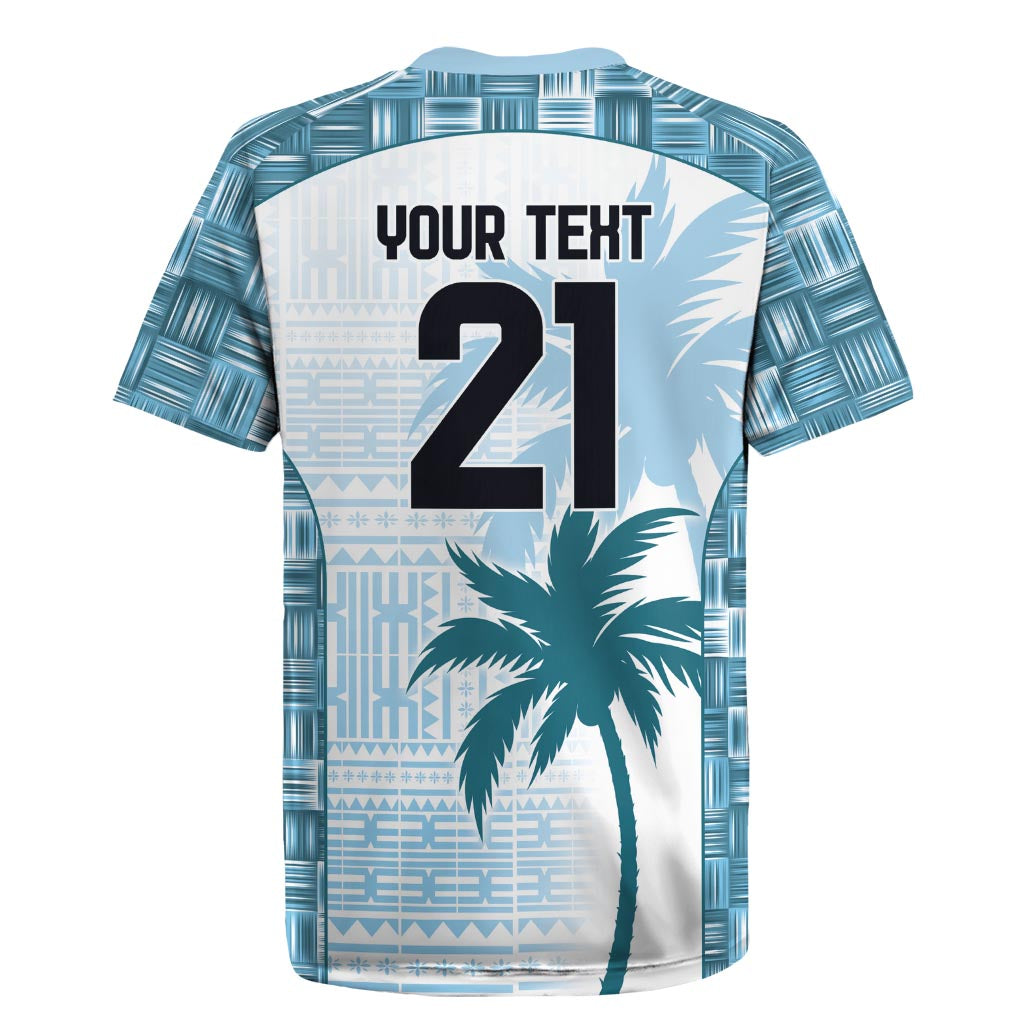 Custom Fiji Rugby Rugby Jersey History Champions World Cup 7s - Bllue