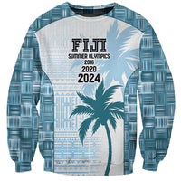 Custom Fiji Rugby Sweatshirt History Champions World Cup 7s - Bllue