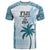 Custom Fiji Rugby T Shirt History Champions World Cup 7s - Bllue