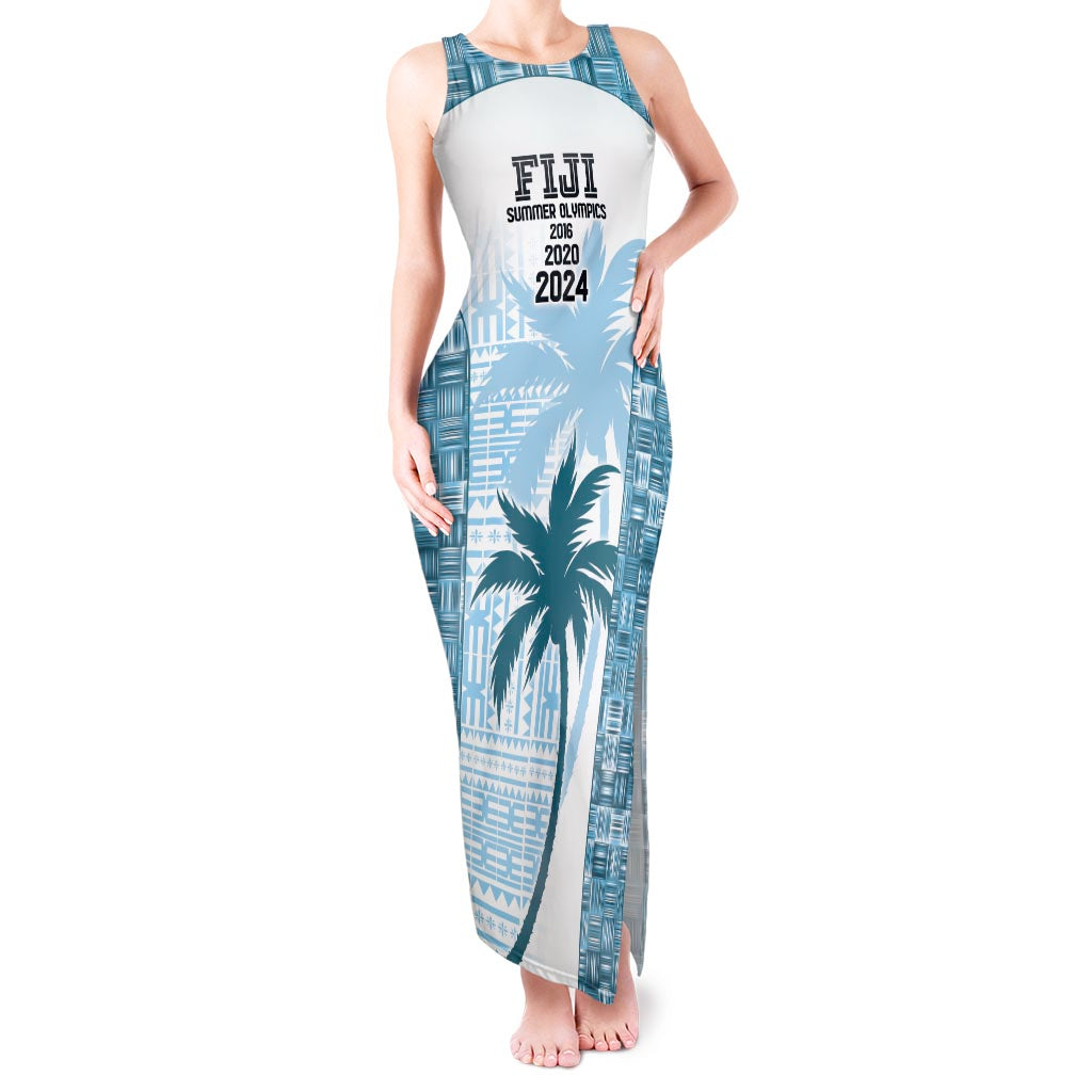 Custom Fiji Rugby Tank Maxi Dress History Champions World Cup 7s - Bllue