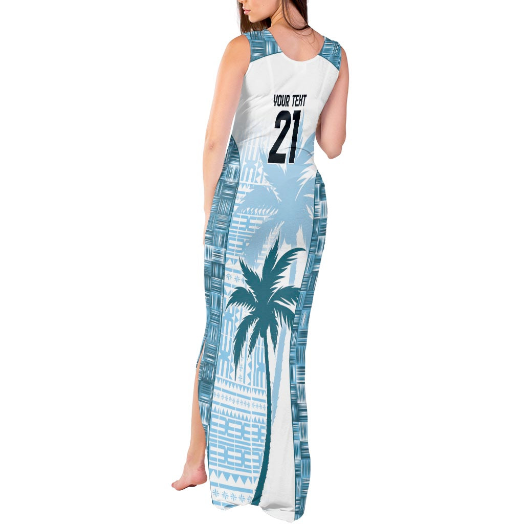 Custom Fiji Rugby Tank Maxi Dress History Champions World Cup 7s - Bllue