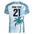 Custom Fiji Rugby Women V-Neck T-Shirt History Champions World Cup 7s - Bllue