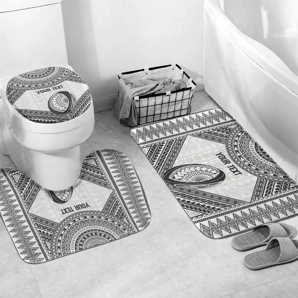 Custom Rugby Fiji National Heritage Bathroom Set White Traditional Masi Inspired