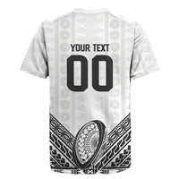 Custom Rugby Fiji National Heritage Rugby Jersey White Traditional Masi Inspired