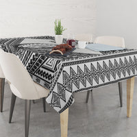 Custom Rugby Fiji National Heritage Tablecloth White Traditional Masi Inspired