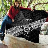 Custom Rugby Fiji Quilt Black Traditional Masi Inspired