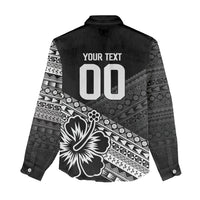 Custom Rugby Fiji Women Casual Shirt Black Traditional Masi Inspired