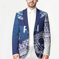 Custom Rugby Fiji Blazer Blue Traditional Masi Inspired