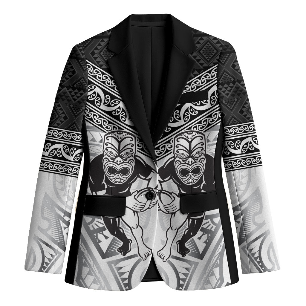 Custom Rugby New Zealand Black Fern Blazer Niho Taniwha Inspired LT9 Unisex White - Polynesian Pride