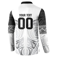 Custom Rugby New Zealand Black Fern Button Sweatshirt Niho Taniwha Inspired
