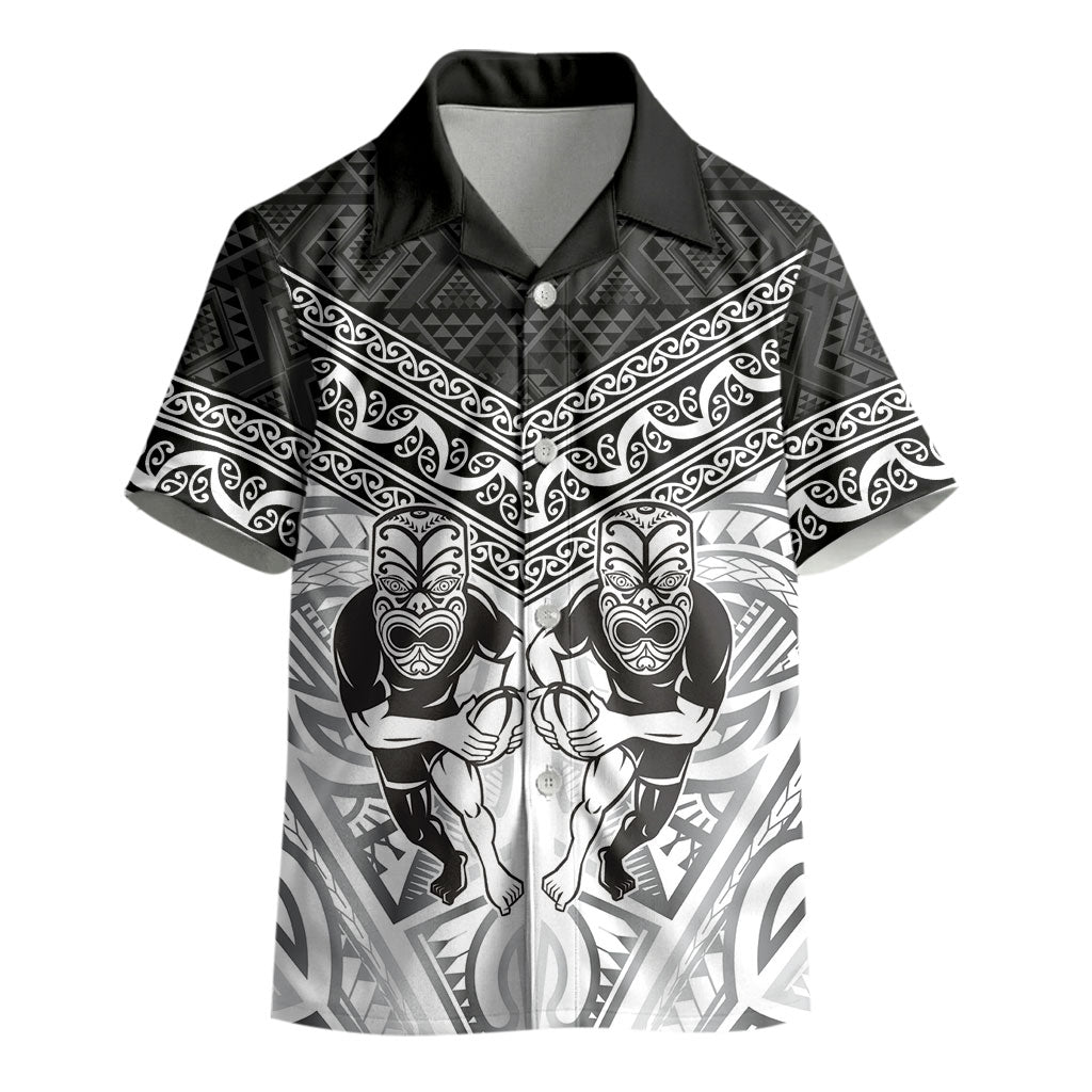 Custom Rugby New Zealand Black Fern Kid Hawaiian Shirt Niho Taniwha Inspired