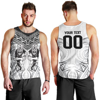 Custom Rugby New Zealand Black Fern Men Tank Top Niho Taniwha Inspired