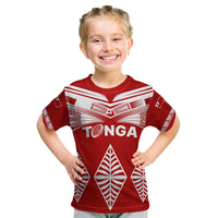 Tonga Rugby Kid T Shirt Proud Tongan Ngatu Kupesi World Cup 2023 No1 LT9 White - Polynesian Pride