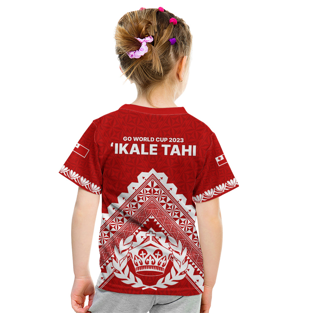 Tonga Rugby Kid T Shirt Proud Tongan Ngatu Kupesi World Cup 2023 No1 LT9 - Polynesian Pride