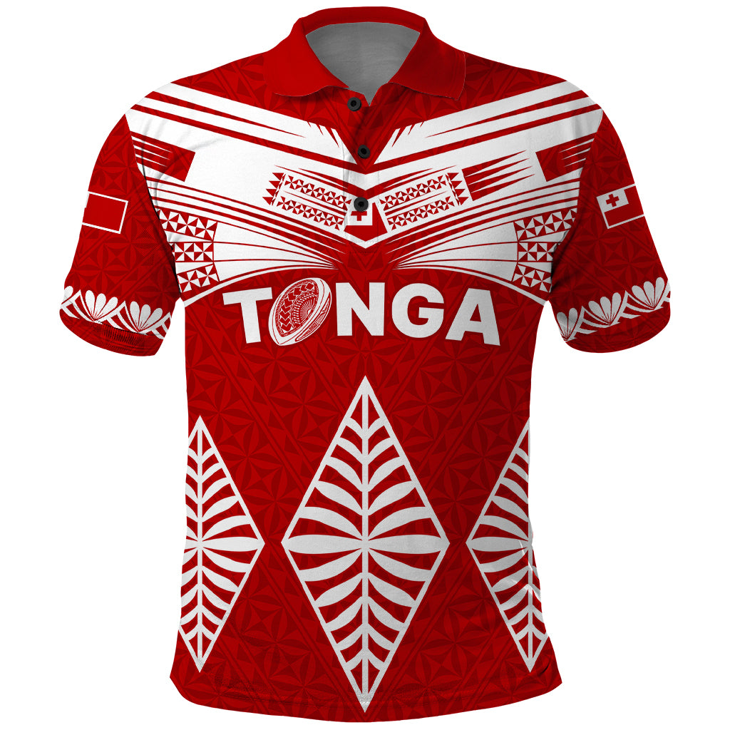 Tonga Rugby Polo Shirt Proud Tongan Ngatu Kupesi World Cup 2023 No1 LT9 White - Polynesian Pride