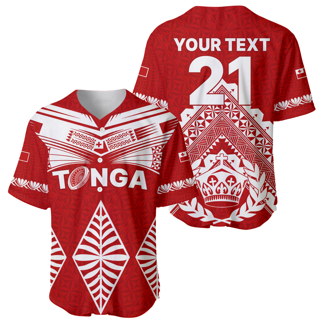 Custom Tonga Rugby Baseball Jersey Proud Tongan Ngatu Kupesi World Cup 2023 No1 LT9 - Polynesian Pride