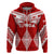 Custom Tonga Rugby Hoodie Proud Tongan Ngatu Kupesi World Cup 2023 No1 LT9 Zip Hoodie White - Polynesian Pride