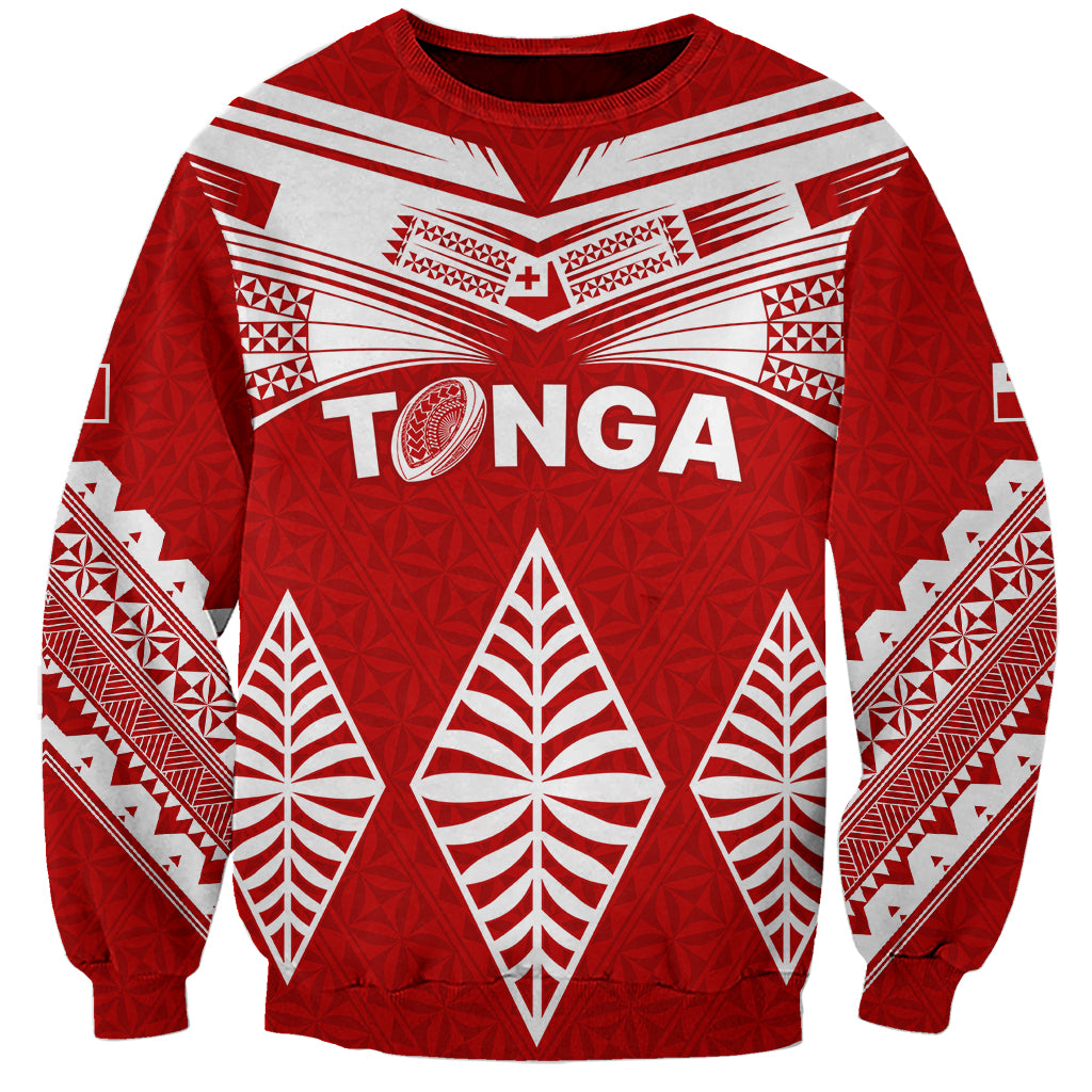 Custom Tonga Rugby Sweatshirt Proud Tongan Ngatu Kupesi World Cup 2023 No1 LT9 Unisex White - Polynesian Pride