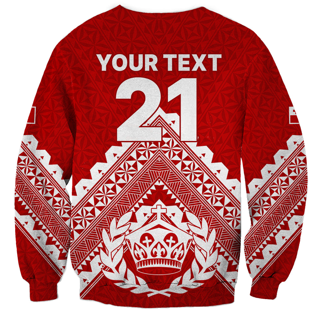 Custom Tonga Rugby Sweatshirt Proud Tongan Ngatu Kupesi World Cup 2023 No1 LT9 - Polynesian Pride