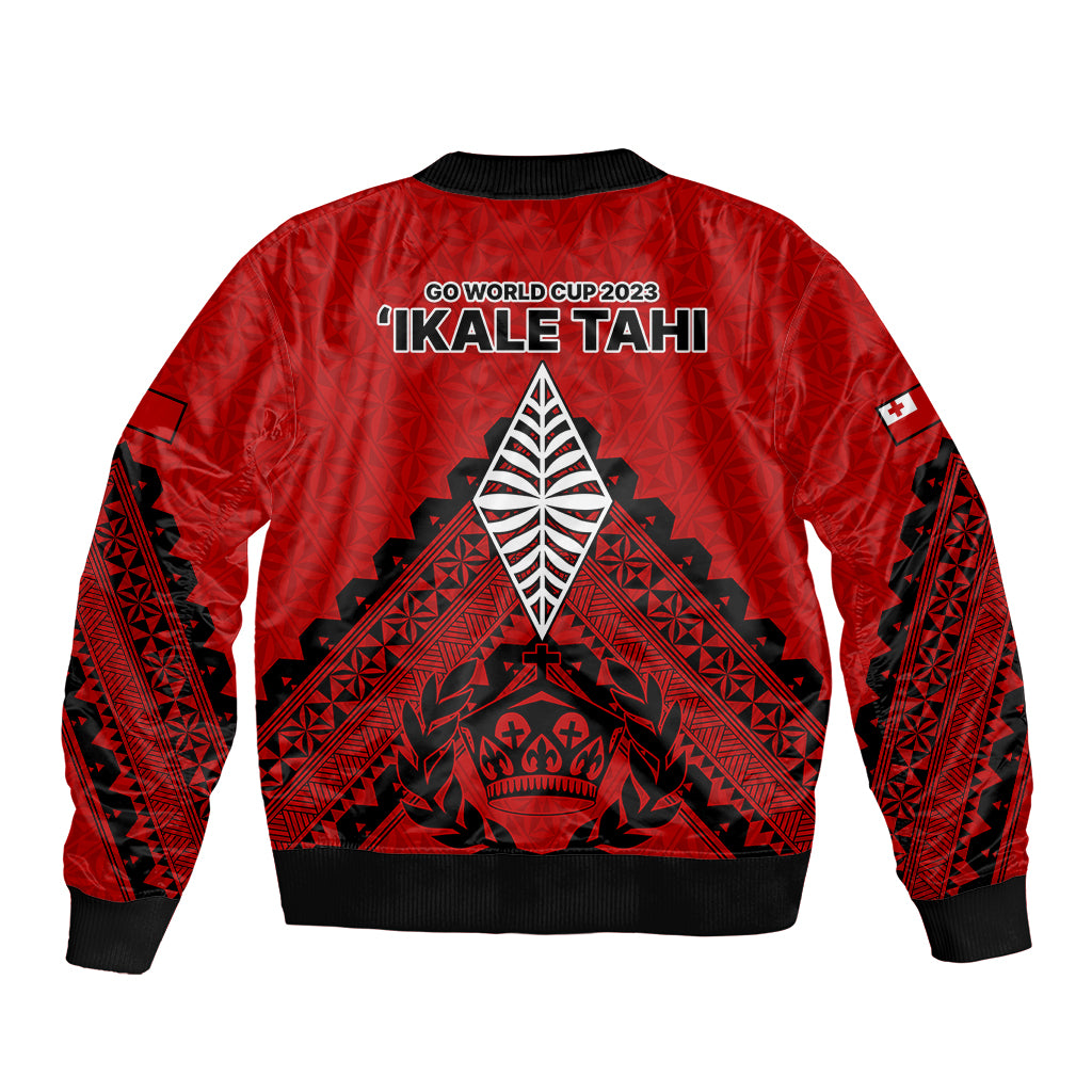 Tonga Rugby Bomber Jacket Proud Tongan Ngatu Kupesi World Cup 2023 No2 LT9 - Polynesian Pride