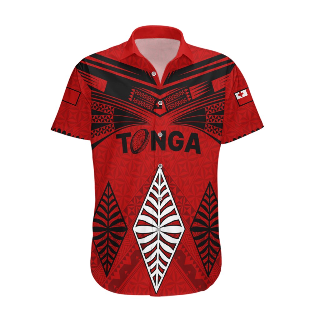 Tonga Rugby Hawaiian Shirt Proud Tongan Ngatu Kupesi World Cup 2023 No2 LT9 Black - Polynesian Pride