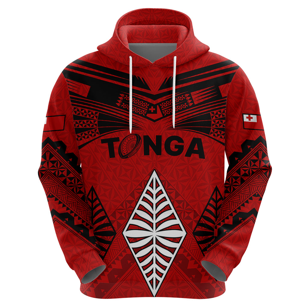Tonga Rugby Hoodie Proud Tongan Ngatu Kupesi World Cup 2023 No2 LT9 - Polynesian Pride