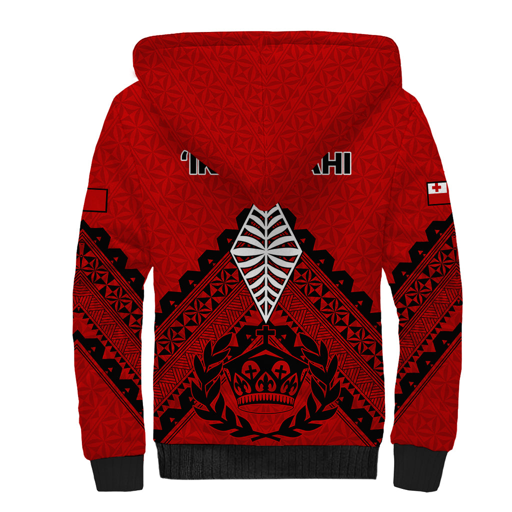 Tonga Rugby Sherpa Hoodie Proud Tongan Ngatu Kupesi World Cup 2023 No2 LT9 - Polynesian Pride