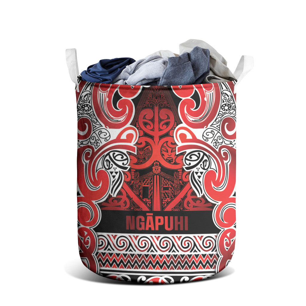 Aotearoa Iwi Ngapuhi Laundry Basket Maori Wharenui House Tribal Pattern LT9 - Polynesian Pride