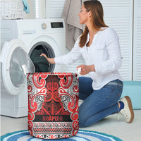 Aotearoa Iwi Ngapuhi Laundry Basket Maori Wharenui House Tribal Pattern LT9 - Polynesian Pride