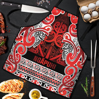 Aotearoa Iwi Ngapuhi Apron Maori Wharenui House Tribal Pattern LT9 Red - Polynesian Pride