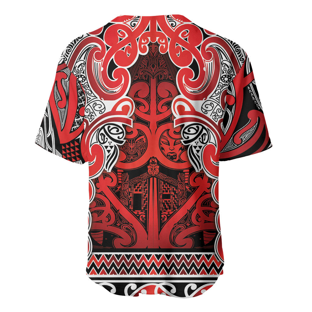 Aotearoa Iwi Ngapuhi Baseball Jersey Maori Wharenui House Tribal Pattern LT9 - Polynesian Pride