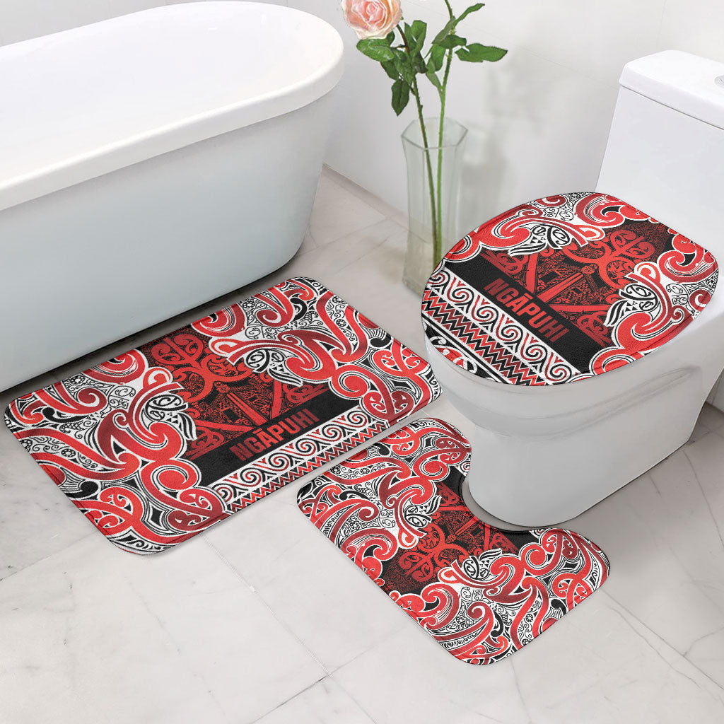 Aotearoa Iwi Ngapuhi Bathroom Set Maori Wharenui House Tribal Pattern LT9 - Polynesian Pride