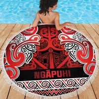 Aotearoa Iwi Ngapuhi Beach Blanket Maori Wharenui House Tribal Pattern LT9 - Polynesian Pride