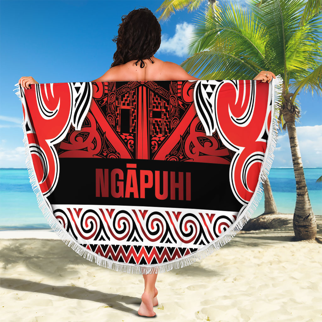 Aotearoa Iwi Ngapuhi Beach Blanket Maori Wharenui House Tribal Pattern LT9 - Polynesian Pride