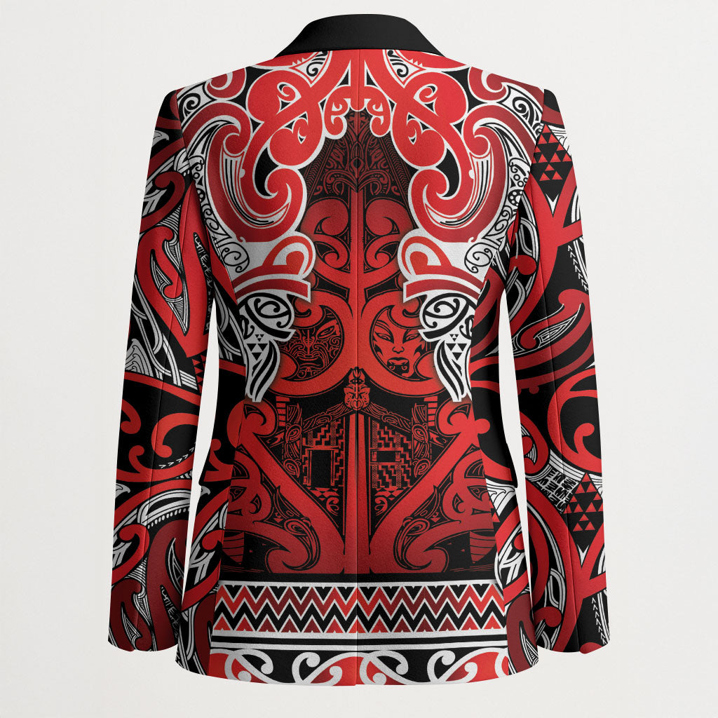 Aotearoa Iwi Ngapuhi Blazer Maori Wharenui House Tribal Pattern LT9 - Polynesian Pride