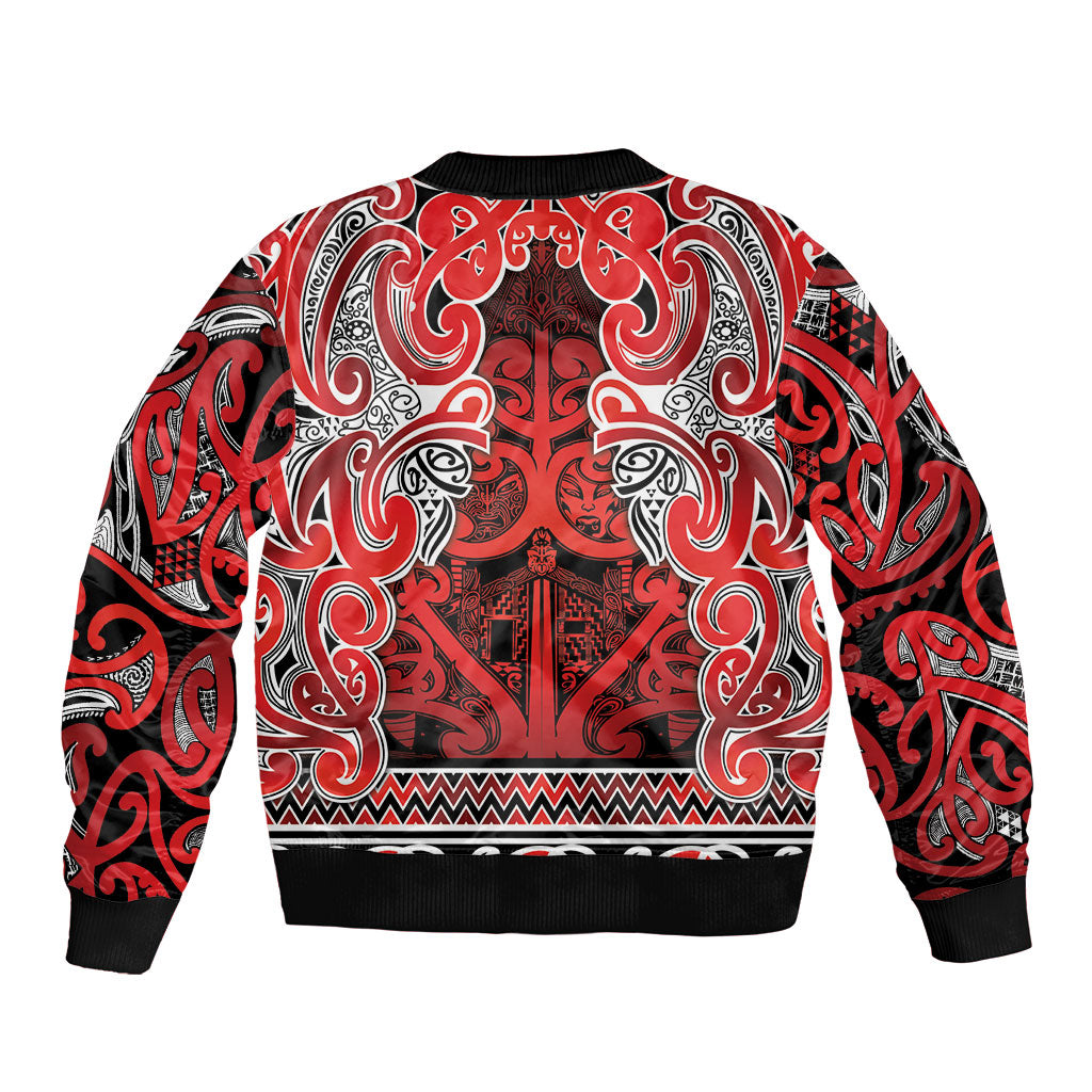 Aotearoa Iwi Ngapuhi Bomber Jacket Maori Wharenui House Tribal Pattern LT9 - Polynesian Pride