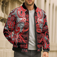 Aotearoa Iwi Ngapuhi Bomber Puffer Jacket Maori Wharenui House Tribal Pattern LT9 - Polynesian Pride