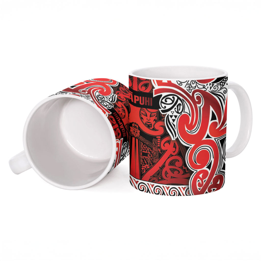 Aotearoa Iwi Ngapuhi Ceramic Mug Maori Wharenui House Tribal Pattern LT9 - Polynesian Pride