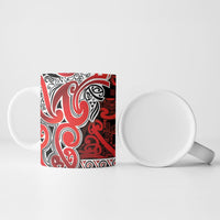 Aotearoa Iwi Ngapuhi Ceramic Mug Maori Wharenui House Tribal Pattern LT9 - Polynesian Pride
