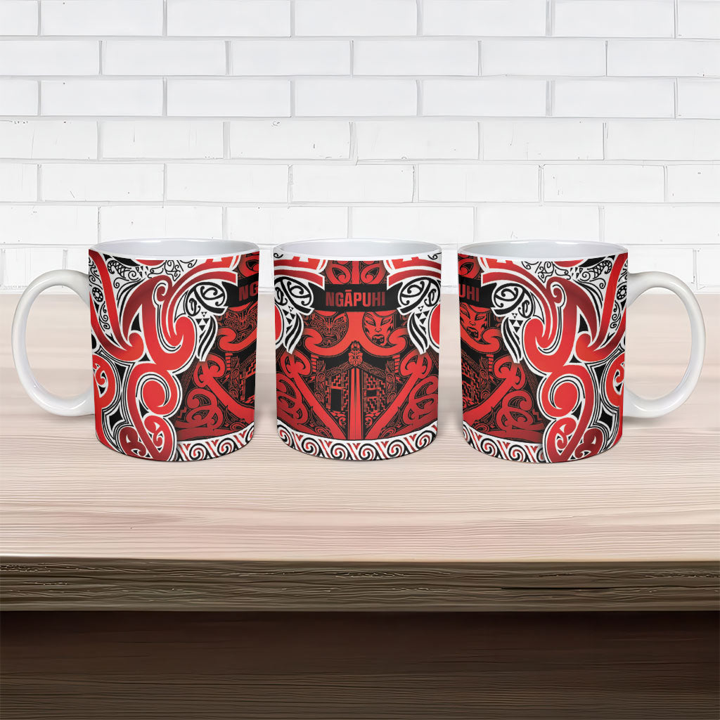 Aotearoa Iwi Ngapuhi Ceramic Mug Maori Wharenui House Tribal Pattern LT9 - Polynesian Pride