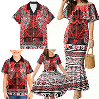 Aotearoa Iwi Ngapuhi Family Matching Mermaid Dress and Hawaiian Shirt Maori Wharenui House Tribal Pattern LT9 - Polynesian Pride